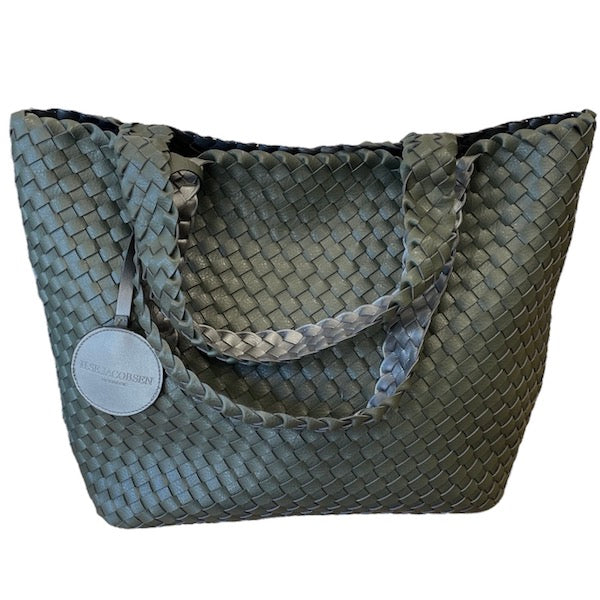 Ilse Jacobsen Tote - Army/Gunmetal